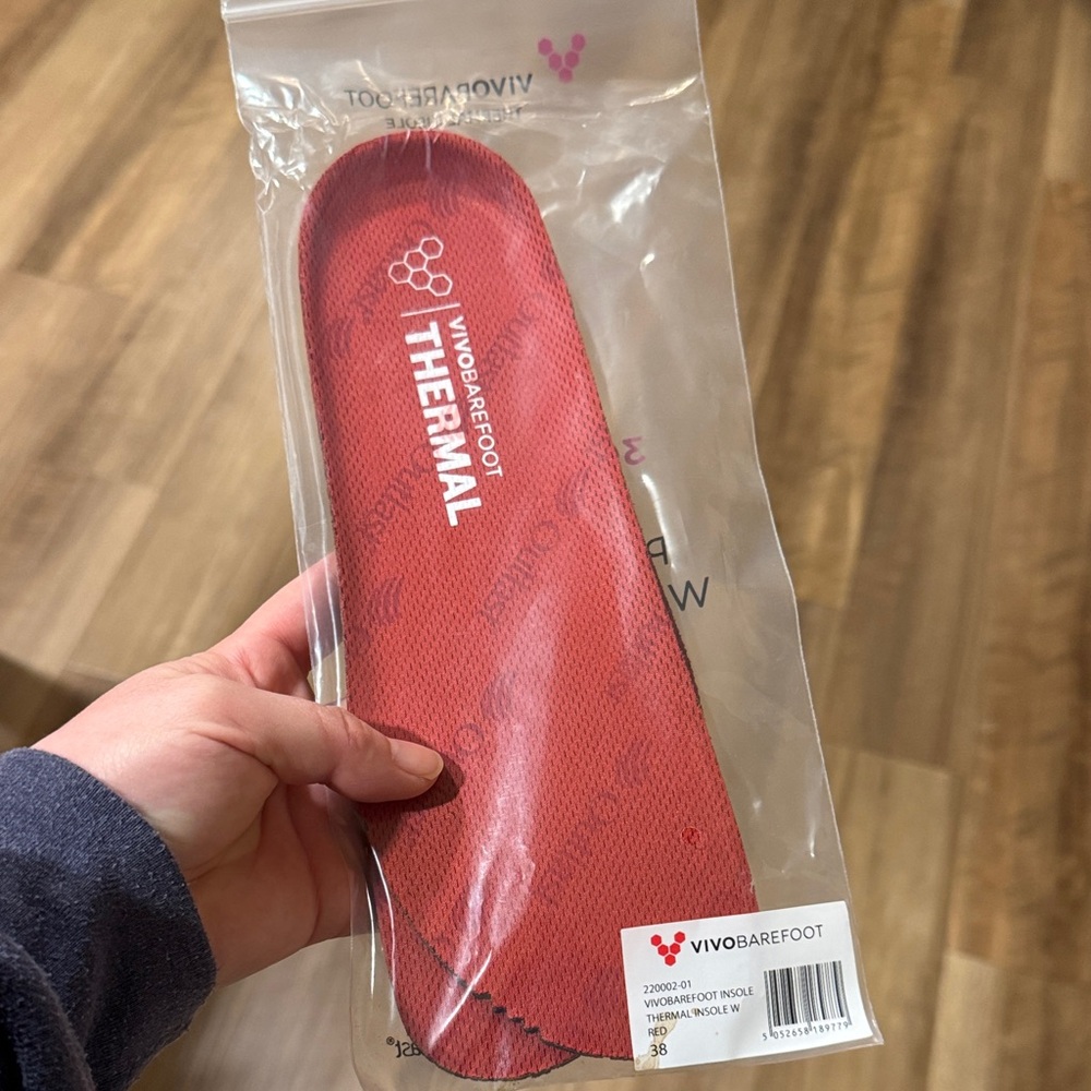 Vivo barefoot Women's Red Thermal Insoles